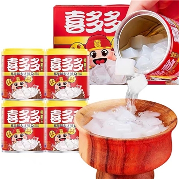 喜多多椰果王200g*10罐水果风味椰果汁饮料休闲零食罐头