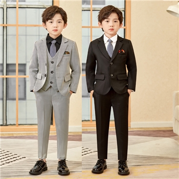 春秋韩版童装儿童西装礼服套装男童演出主持表演