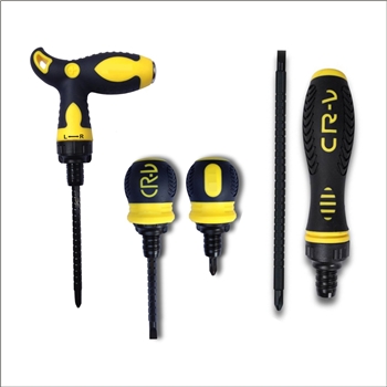 棘轮两用螺丝刀一字十字伸缩两用螺丝批T型三向省力手动工具