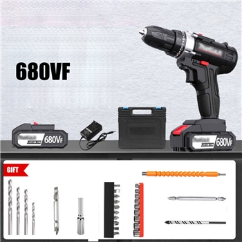 锂电手电钻手枪钻双速冲击多功能起拧螺丝家用工业电动螺丝刀