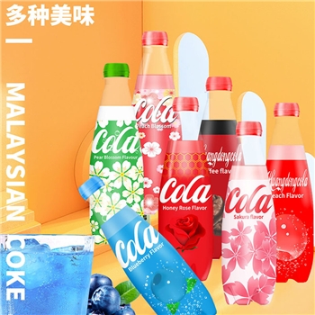 爆款马来西亚进口晃动汽水400ml水蜜桃网红可乐果味碳酸饮料