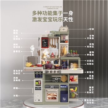 儿童厨房玩具女孩5-12岁贝比谷仿真喷雾煮做饭过家家玩具生日礼物