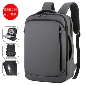 新款男士商务双肩背包男 笔记本电脑包多功能背包旅行双肩包