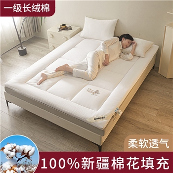 2024新款100%新疆棉花万针刺绣床垫垫被软垫棉花垫被褥棉絮