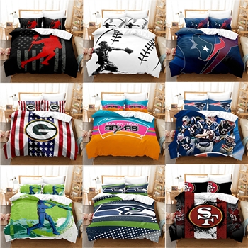 美式运动橄榄球亚马逊跨境速卖被套外贸加印数码高清印花套件