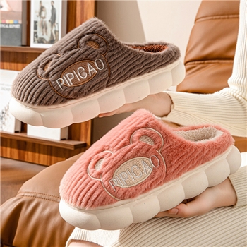 踩屎感棉拖鞋女秋冬季新款厚底室内家居防滑情侣拖鞋男士冬天外穿