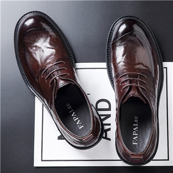 皮鞋男士真皮头层牛皮高档皮鞋男款商务正装皮鞋复古大头休闲皮鞋