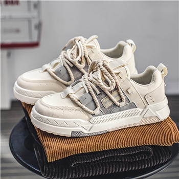 麻绳厚底时尚板鞋男士2023春新款休闲小众百搭鞋子男款潮流运动鞋