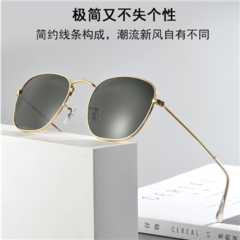 3857深圳品质玻璃片 抖音跨境电商热卖款 太阳镜男女士复古款