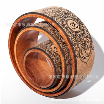 软木瑜珈伦三件套装瑜伽健身辅助用品开背后弯器普拉提圈